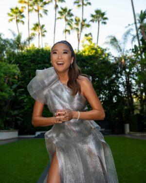 Ashley Park Instagram - 🪩 missed the paris olympics but i still got silverrrr! first LA premiere for #emilyinparis 🩶 let’s goooooo!!