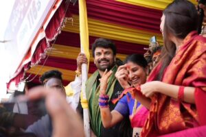 Ashwin Babu Instagram - Honoring tradition and seeking blessings from Goddess Mahakali at the Bonalu festival has filled my heart with immense gratitude. As I stand on the cusp of my film ‘Shivam Bhaje’ releasing on August 1st, I pray for divine guidance and success. Feeling blessed and ready to share this journey with all of you. ❤️✨ 

Also Thanking @iammangli gaaru for inviting me to such a great celebration of Bonalu🙏

@diganganasuryavanshi @pallaviprashanth_

#ShivamBhaje #ShivamBhajeonAug1st