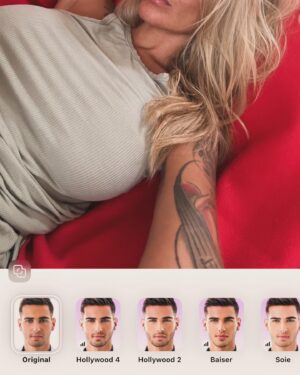 Aurélie Dotremont Instagram - Mon face app me fait passer un message .. —> 🙋‍♂️