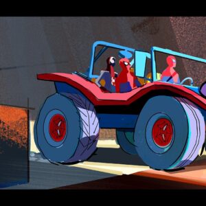 Aurélien Predal Instagram - #acrossthespiderverse colorkeys
Walking through the Nueva York Taskforce HQ - introducing Peter Parkedcar, the sentient Spider Car (well done @ninjayuhki for bringing it in the film) and the over dramatic Ben Reilly: “Sorry, I can’t talk right now. I’m thinking about my past”

#acrossthespiderverse #spidermanacrossthespiderverse #spiderversemovie #spiderverse #benreilly #peterparkedcar #hobiebrown #gwenstacy #milesmorales #visdev #visdevart #sonypicturesanimation
