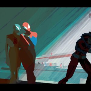 Aurélien Predal Instagram - #acrossthespiderverse colorkeys
Walking through the Nueva York Taskforce HQ - introducing Peter Parkedcar, the sentient Spider Car (well done @ninjayuhki for bringing it in the film) and the over dramatic Ben Reilly: “Sorry, I can’t talk right now. I’m thinking about my past”

#acrossthespiderverse #spidermanacrossthespiderverse #spiderversemovie #spiderverse #benreilly #peterparkedcar #hobiebrown #gwenstacy #milesmorales #visdev #visdevart #sonypicturesanimation