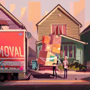 Aurélien Predal Instagram - #spidermanacrossthespiderverse 
More colorkeys for “My Name is Miles Morales” sequence. In the film those shots are mixed very nicely with animated drawings from Miles’ sketchbook - check out @diegopolieri ‘s work, who supervised those animations!

The Van Removal image was a bit tricky initially to get a clear instant read on Miles and Aunt May. But production designer @okeefe_artist ‘s trick of creating cast shadows pointing directly toward the characters definitely helped! (Even added an arrow in the van graphic to lead the eye toward the characters)

The most challenging image was probably Miles with his growing moustache… tough to make a black moustache read over the black suit..! X D

#spiververse #spiderman #spiderversemovie #animationart #vizdev #milesmorales #removal #sonyanimation
