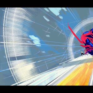 Aurélien Predal Instagram - Miguel VS Miles - Vertical Train sequence lighting keys for #spidermanacrossthespiderverse .

When I started working on this sequence @wendelldalit already painted some amazing keys for the shots which appeared in the first trailer. Those were a great guide to paint the remaining keys of the sequences.

It was a lot of fun to play with the markers aesthetic and construction lines for the background of the 2099 world. In this sequence I’ve also been given the task to explore the FX of Miguel’s energy suit for this fight against Miles.

#spiderversemovie #acrossthespiderverse #miguelohara #milesmorales #visualdevelopment #animationart #actionsequence