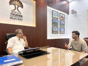 Avinash Tiwary Instagram - I am overwhelmed by the Love and Energy i felt on my recent trip to Bihar...Mark my words when i say this PATNA is probably the only capital of a state in the country which will be envied for the potential  and growth opportunities.

Meeting the DY. CM @vijaykrsinhabih  listening to his Intent and Vision for Bihar and his genuinity really touched my heart and filled me with immense hope and energy for the State's future.

Respected Industry and Tourism Minister Shri @nitishmishraoffice is the face of the New Bihar, a Man of great intellect,Culture and a man with burning passion for the growth and Development of Bihar,am honoured to have shared space with you Dear sir.

@biharmuseumofficial was visited and Dare i Say it might be one of the best Museums not just the country but the entire world. Its the Vision and abled hands of Sir Anjani Kumar Singh who has ensured that every new step taken by the state will be in Accordance of International Standards and Parameters...Always looking forward to New Innovations and Mediums to Lift The state that had taken a Slump in its recent post Independence History.

The State functioning is empowered by the commitment and dedication of Brilliant officers like Mr. @abhaysinghinsta and Mr. Mithilesh Mishra who are absolutely fueled by passion for the  Change in State.

i feel absolutely blessed to have shared space and the passion that you have for the State.

Lastly, Making this a declaration...
Bihar is waiting to burst out as a most sought after Tourism Spot in the country blessed with being the epicentre of India's History,Culture,Religion and the Untapped potential of Wildlife and Nature...
@tourismbihargov Shall lead the way!