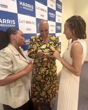 Ayanna Pressley Instagram - Meanwhile, I’m on the road in PA doing my Black job to elect a Black woman President. 

And if you still haven’t learned how to say KAMALA, Donald, then come 2025 Madam President will do just fine.