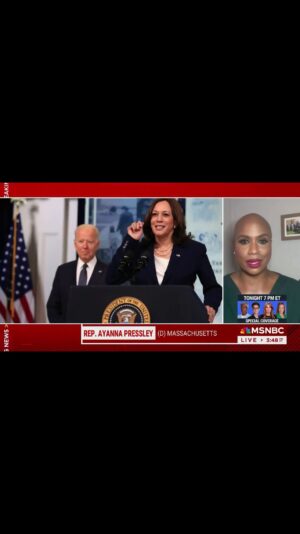 Ayanna Pressley Instagram - @kamalaharris is a moral and empathetic leader.

She is poised, she is prepared, and she is qualified.

I vigorously endorse her to be our 47th President of the United States.