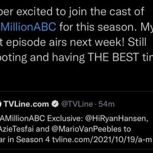 Azie Tesfai Instagram - Starting tonight I’ll now be on TWO wonderful shows a week!! @supergirlcw on Tuesdays at 9/8c and @millionlittlethingsabc Wednesdays at 10/9c! Gonna post weekly behind the scenes of both shows from here on out. Feel so grateful and lucky! Enjoy!☺️🥰🥳