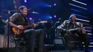 B.B. King Instagram - BB KING and John Mayer playing "Let The Good Times Roll" live. #bbking #johnmayer 
_____________________________________________
🔵 Follow our account @bbkingofficial for more!