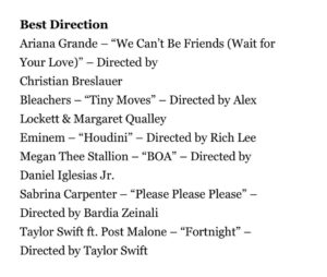 Bardia Zeinali Instagram - I WAS RAISED ON THE VMAS, THIS IS SO COOL! SABRINA ILY!