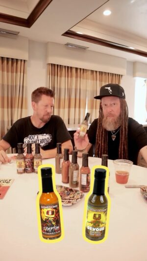Barry Kerch Instagram - The Kerch brothers have unveiled the second flavor of Shinedown’s hot sauce collection: ‘Devour Pineapple Jerk!’ 🍍🔥

It’s a combination of spicy and tangy flavors, with a hint of pineapple sweetness. It’s delicious…. 😋

The hot sauce and a new signature recipe from @bkerchofficial drops Tuesday, July 16th.