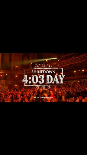 Barry Kerch Instagram - 🤘Happy FIRST ANNUAL 4:03 Day 🎉

Today, we honor the connections fostered by the music and our fans. This special day pays homage to the timeless anthem “If You Only Knew,” a song about the power of human connection. 

Join us in marking 🗓️ this day as we commemorate the legacy and unwavering support of Shinedown Nation. 

Thank you for always believing in us. The only thing we still believe in is you. 🫶

Stay tuned as we have lots in store for you today… 👀 shinedown.com

Share your favorite Shinedown moments with #SD403Day for a chance to be featured!
