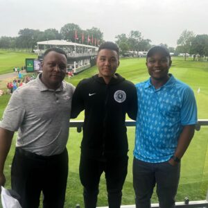 Barry Sanders Instagram - A great time at the @rocketclassic with BJ and Nic yesterday.

Thanks to @rocketmortgage and the @pgatour for having us out.