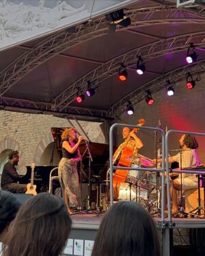 Bellamy Young Instagram - Thank you, @cyrilleaimee , for letting me tag along for 24 wonderful hours in Trier, Germany for your 🔥🔥🔥 gig at Jazz im Brunnenhof 2024! 🎶👑🎉 And thank you, Alex, for making it an extra magical time. 🥰 Hope everyone's headed into a great weekend! I'm sending you so much love! 💗❤️💗❤️💗