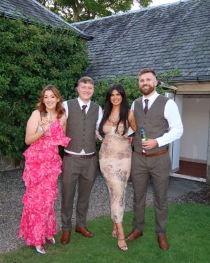 Belle Hassan Instagram - First Scottish wedding 🏴󠁧󠁢󠁳󠁣󠁴󠁿🤍💒💍