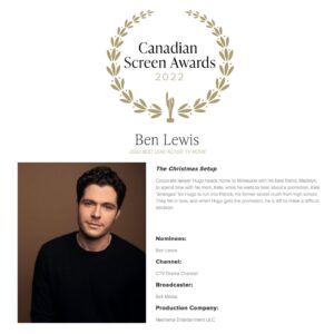Ben Lewis Instagram - Me, last night, watching the egregiously snubbed Ruth Negga in PASSING: “Awards are bullshit!”

Me, CSA-nominated, this morning: “I’d like to thank @thecdnacademy…” 😭