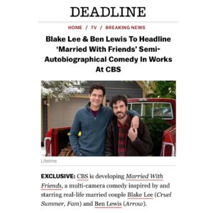 Ben Lewis Instagram - Just when I thought I was done posting this pic of me in a lumpy Christmas sweater… 🤷🏻‍♂️

So excited to announce what we’ve been working on for the past year with the brilliant minds of Corinne Kingsbury and @juliabmeltzer (I’m posting her headshot because heterophobic Deadline did not).

Co-creating this show for the wonderful team at CBS has been such a joy… now hopefully we get to shoot it! 😬🙏🏼