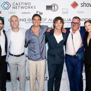 Ben Turland Instagram - Very honoured to be named one of @castingguildaust rising stars this year. Big thanks to my parents (aren’t they bloody adorable) for making the trip for the night and my team @thexdivision for the constant hustle since literally day one! 10 years and counting!! 
Felt very special standing next to some friends and fellow actors up there last night, big smiles from me! 🤍