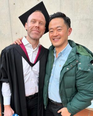 Benjamin Law Instagram - BREAKING: WE OFFICIALLY HAVE A MASTER IN THE HOUSE. 🎓🙇🏻‍♂️

Casually smashed a Masters in Applied Cybernetics at ANU with straight High Distinctions, no biggie. And if you don’t know what cybernetics is, let this guy gently blow your mind over dinner sometime. Think: the intersection of tech, AI, philosophy, ethics, humanities, social transformation … and learning to program a Roomba to escape a maze. 

Couldn’t be more proud of this handsome brainiac.