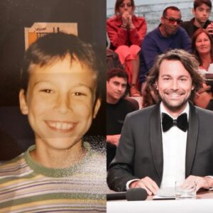 Bertrand Chameroy Instagram - A 11 ans, devant le plateau de Nulle Part Ailleurs à Cannes / À 34 sur celui de @c_a_vous à Cannes 🙏🏻🎉
