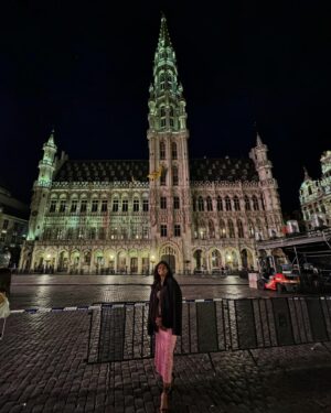 Bhoomi Shetty Instagram - Brussels swept me off my feet with its breathtaking architecture, deep-rooted history, and the lively rhythm of its streets filled with music. Every step felt like a new adventure, urging the artist in me to stay, immerse deeper, and uncover the city’s countless wonders. It’s a place where beauty meets vibrancy, and I couldn’t help but fall in love with its charm.
Every moment feels alive here✨ 
Keep my heart I’ll be back soooon🥂🌹
.
.
.
.
.
.
.
.
.
.
.
.
.
.
#alittlebrowngirl #bhoomishetty #actor #traveler #biker #solotravel #loveislove #getfitstayfit #europe #euro2024 #worldwide #littlethings #instagram #belgium #brussels #walk #history #streetphotography #photooftheday #gratidão