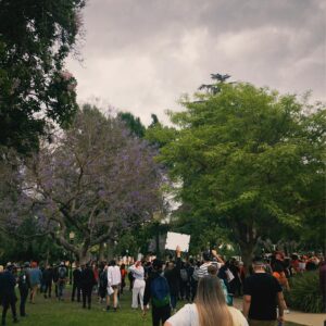 Bianca A. Santos Instagram - 6.5.20 
We wore orange for National Gun Violence Awareness Day 
We sang Happy Birthday to #BreonnaTaylor for the justice she and others deserve
It was a Peaceful Protest for #BLM 
It’s a marathon not a sprint. 🙏🏼