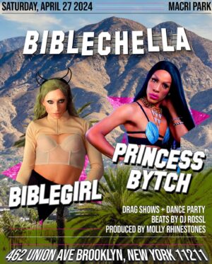 BibleGirl666 Instagram - NEW YORK CITY ‼️‼️‼️ come to BIBLECHELLA AT @macripark THIS SATURDAY, APRIL 27TH - 10pm - for drag shows   dance party starring @princessndapopperz @rossl @mollyrhinestones   ya girl bible 🌹 see yall soon 🌬️💋
