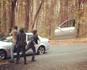 Blair Redford Instagram - T-Bird Roadside Assistance at your service.  #Marvel #TheGifted #practicaleffects
