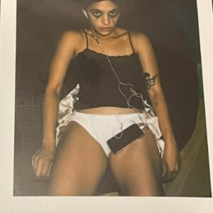 Blu Hunt Instagram - ‘The Dead Thing’ dir by @elrickane premieres tomorrow night @fantasiafestival ✨✨✨✨ here is a little sneak peak of Alex, my anxious avoidant queen 🫣🫶👀

& thanks for doing all the character looks with your Polaroid @kyliechavezgruss you’re the best 💄 💋