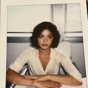 Blu Hunt Instagram - ‘The Dead Thing’ dir by @elrickane premieres tomorrow night @fantasiafestival ✨✨✨✨ here is a little sneak peak of Alex, my anxious avoidant queen 🫣🫶👀

& thanks for doing all the character looks with your Polaroid @kyliechavezgruss you’re the best 💄 💋