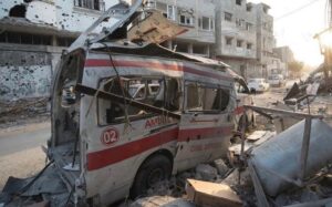 Bobbi Salvör Menuez Instagram - images of palestinian ambulances from recent months

imperialism & zionism rework the meanings of language to suite their colonial project, and to maintain their "justification" for decimation. 

what does political violence mean if not genocide - ongoing - daily hell beyond comprehension, impossibly far beyond the gut-wrench of witnessing the horror from afar. lived horror for thousands of people, most of whom are children - who are considered "terrorists" by fact of their being born in occupied Palestine, and wanting to live. 

and our elected officials give a standing ovation for their slaughter. 

feel this aching reality here, and our parts in it.
may the power of our collective grief, fury & capacity for joy guide us into collective liberation ❤️‍🔥