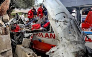 Bobbi Salvör Menuez Instagram - images of palestinian ambulances from recent months

imperialism & zionism rework the meanings of language to suite their colonial project, and to maintain their "justification" for decimation. 

what does political violence mean if not genocide - ongoing - daily hell beyond comprehension, impossibly far beyond the gut-wrench of witnessing the horror from afar. lived horror for thousands of people, most of whom are children - who are considered "terrorists" by fact of their being born in occupied Palestine, and wanting to live. 

and our elected officials give a standing ovation for their slaughter. 

feel this aching reality here, and our parts in it.
may the power of our collective grief, fury & capacity for joy guide us into collective liberation ❤️‍🔥
