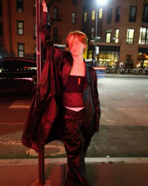 Bobbi Salvör Menuez Instagram - SUMMER SOLSTICE extended @ifccenter 
now through 6/27 go go go 🖤❤️‍🔥

wearing fam @eckhaus_latta for the opening night afterparty last friday, pix by angel @ilpr