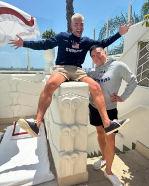 Bowen Yang Instagram - Pool hopping is a sport and @jcrewmens x @usaswimming is the uniform #injcrew #ad We take spectator sports very seriously!!!