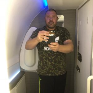 Brad William Henke Instagram - The largest airplane ✈️ bathroom I have ever been in 😀. Usually I can barely even shut the door lol