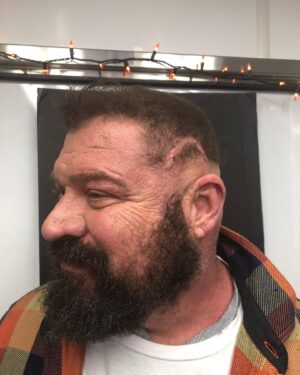 Brad William Henke Instagram - "No one can tell what goes on in between the person you were and the person you become. No one can chart that blue and lonely section of hell. There are no maps of the change. You just come out the other side.
Or you don't." 
― Stephen King, The Stand

I've really enjoyed bringing Tom Cullen to the screen and being able to put my spin on #thestand from the genius that is #stephenking. I really just dived into this character. This role is so different than what you all saw from me as Desi Piscatella from #OITNB Tom Cullen is an exact 180; Tom truly is the heart of the show and really so sweet. I wanted you all to see that side of me.

Check out #thestand on @cbsallaccess tomorrow; I PROMISE you, you don't want to miss this episode; let me know what you folks think!