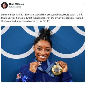 Brad Williams Instagram - Love Simone Biles and happy to welcome her to our people!