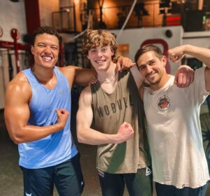 Bradley Constant Instagram - Had a great workout with these legends yesterday. I sweat gallons of water if you can’t tell 😂 I am a waterfall