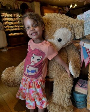 Brandi Runnels Instagram - Finally met my Duffy Bear 🥰❤️ He was in a sombrero for some reason, but he was legendary in that sombrero. Tokyo DisneySea is still one of my favorite Disney parks ever. So thrilled we got to share it all with Libby this time. (My Duffy merch haul is impressive by the way...and I have entered my LinaBell Era)