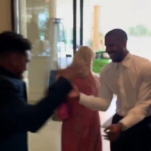 Brandon Mychal Smith Instagram - Oooo yeah & @michaelbjordan is telling me “ Brudddda you know I’m tunning into @fourweddingsandafuneral and a funeral tonight on @hulu “ 😉 he was also talking a little shit about me not wearing a shirt to #TCA and the fact that my chest was looking slightly almost as good as his hahah !! On a real note always a blessing seeing my brother from another doing what we were born to do at the highest level . Thankyou big brother for kicking down the doors & continuing to fight the never ending fight of bringing even more diversity and telling inspiring stories about people like us in #Hollywood so that we can kick even more doors down for the next generation of young Kings🤴🏽&
Queens 👸🏽. Always a blessing seeing your brothers you grew up with fighting for change in the most noble way! #FightNeverEnds ✊🏽 #TacoMeatOut 😂 🌮