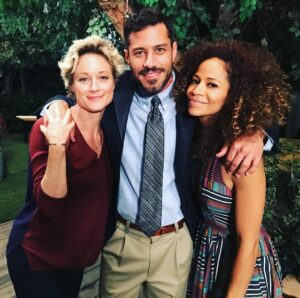 Brandon Quinn Instagram - With my ladies, pleated pants and all.. Thank you for making season 5 so great, love you both. @teripolo1 @saumdays @thefosterstv #thefosters