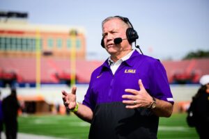 Brian Kelly Instagram - Great getting down to Mobile to check in on Charles and Jordan at the Senior Bowl and talk about all our guys preparing for the draft