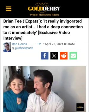 Brian Tee Instagram - My thanks to @robertlicuria and @goldderby for such a wondeful conversation on #Exapts! We talked the show, character, fatherhood and my inspiration to it. And yes, there was a surprise guest appearance in the middle of the interview!.... #Apropos as she was and forever will be my inspiration. 
**Catch the full interview link in bio.