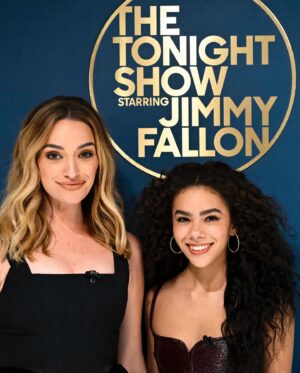 Brianne Howey Instagram - @fallontonight ! with my partner in crime 💙 #fallontonight