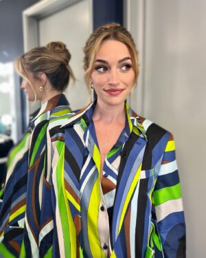 Brianne Howey Instagram - a pucci moment 💚💙 @accesshollywood