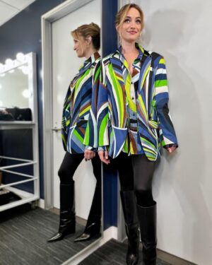 Brianne Howey Instagram - a pucci moment 💚💙 @accesshollywood