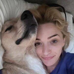 Brianne Howey Instagram - My best boi turned 3! Three years of hard core parkour and lots of love 🤎