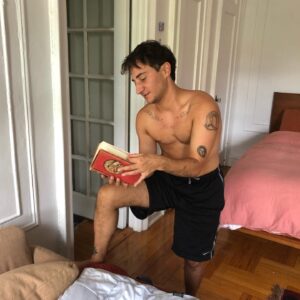Brigette Lundy-Paine Instagram - sam at the beach the artist at home