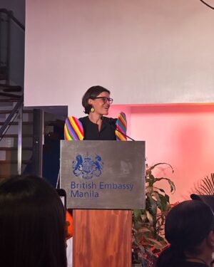 Brigiding Instagram - Thank you so much UK Ambassadress @laurebeaufils for inviting us to celebrate pride! 🏳️‍🌈 We appreciate your support in championing our fight for Equality Bill! Happy Pride! ❤️🤩 @kaladkaren @queenmelomanila @aremmcastrillo @jasondhakal