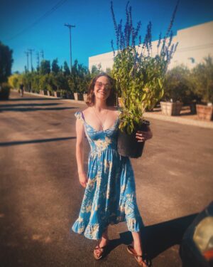 Brittany Curran Instagram - My love and I are inviting more butterflies and all other magickal creatures into our life, wingèd or otherwise 🦋🍃☀️💜

#gardening #pollinators #monarchsanctuary #pollinatorgarden 

📷: @jamesisntcool