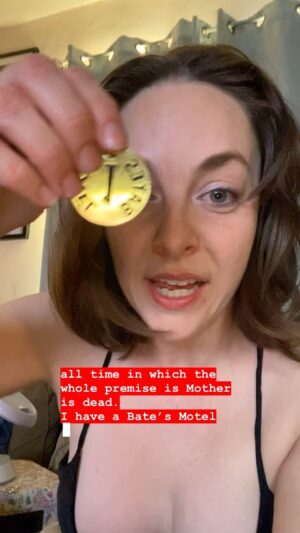 Brittany Curran Instagram - Possessing the hindsight of d@mn near 65 years to know you will still be emotionally gutted. 
Preparing, knowing, and believing you can and will rise above said fore-guttedness. 
And alas. 
GUTTED.
Broken.
Betrayed.
At this point I have only one viable course of action. And that is to project all these feelings of mine onto the one person on the writing staff whom I have a personal relationship with. I’m looking at you @torrey_speer you son of a b;tch how dare you make me bleed my own blood 

#batesmotel #howdareyou #istillloveyou 

#psycho #robertbloch #alfredhitchcock